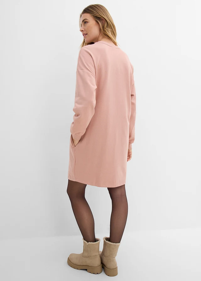 Robe molletonnée oversize • rose vintage • Boutique bonprix
