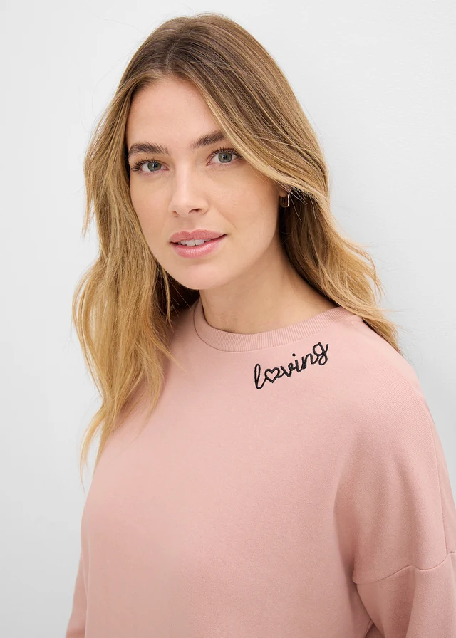 Oversized sweatjurk • vintage roze • bonprix online shop