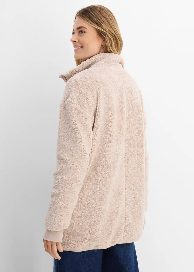 Teddy fleece vest • steengrijs • bonprix online shop