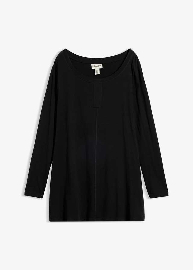 Longsleeve van een katoen/viscose-mix