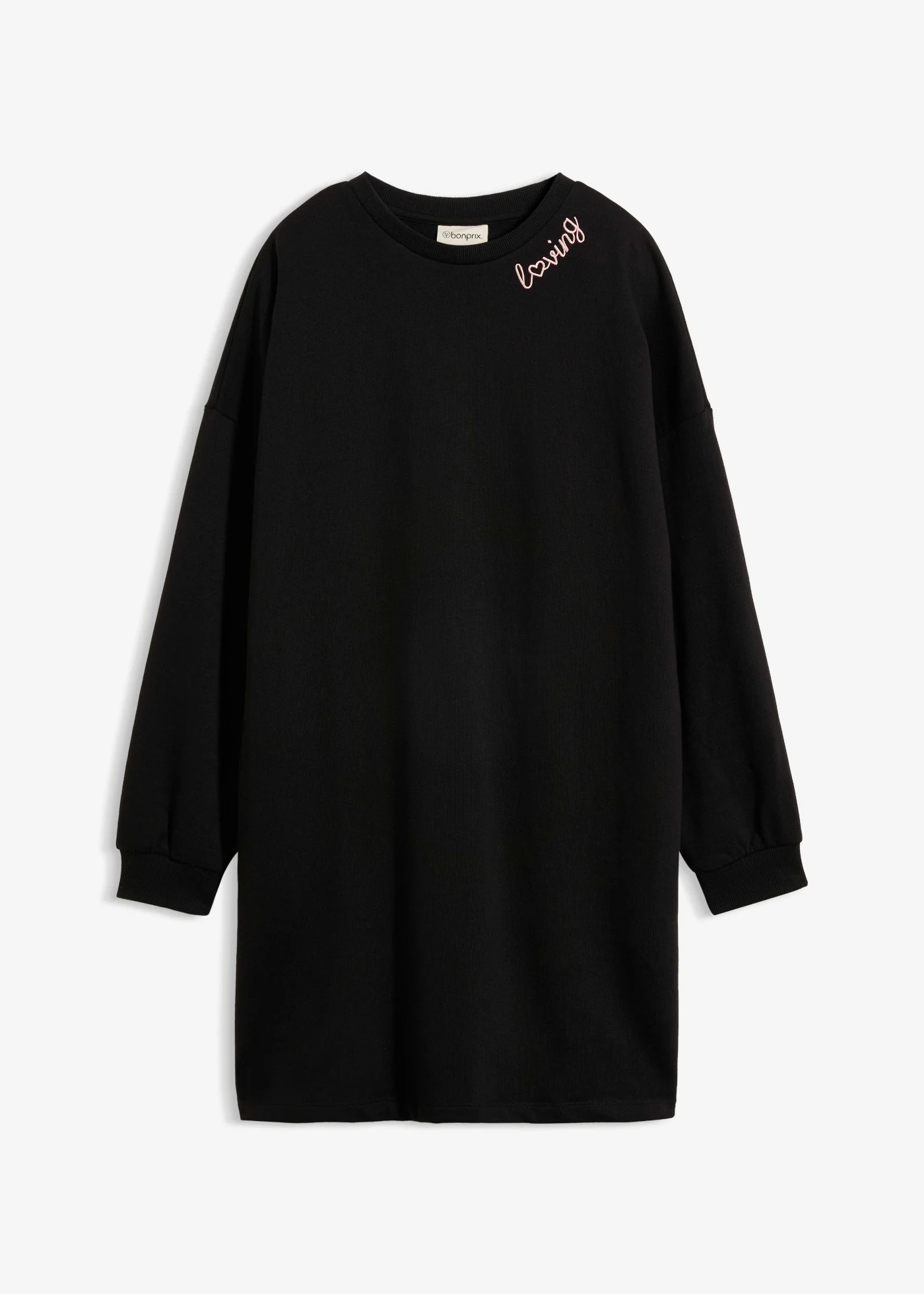 Mikinové šaty oversize • černá • bonprix obchod
