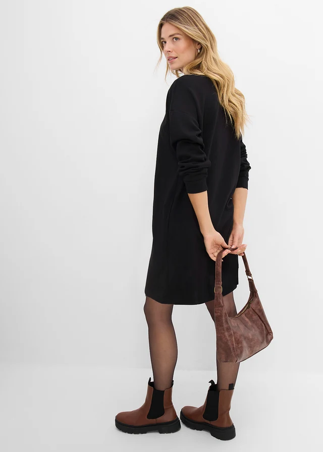 Oversized sweatjurk • zwart • bonprix online shop